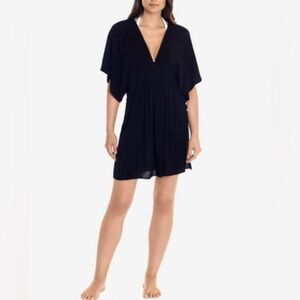 Ralph Lauren Women's Crushed Tunic Cover Up Dress White Size XL cottage core